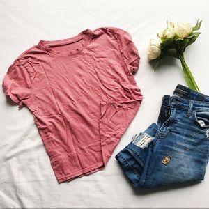 Peach Pacsun Cropped Tee